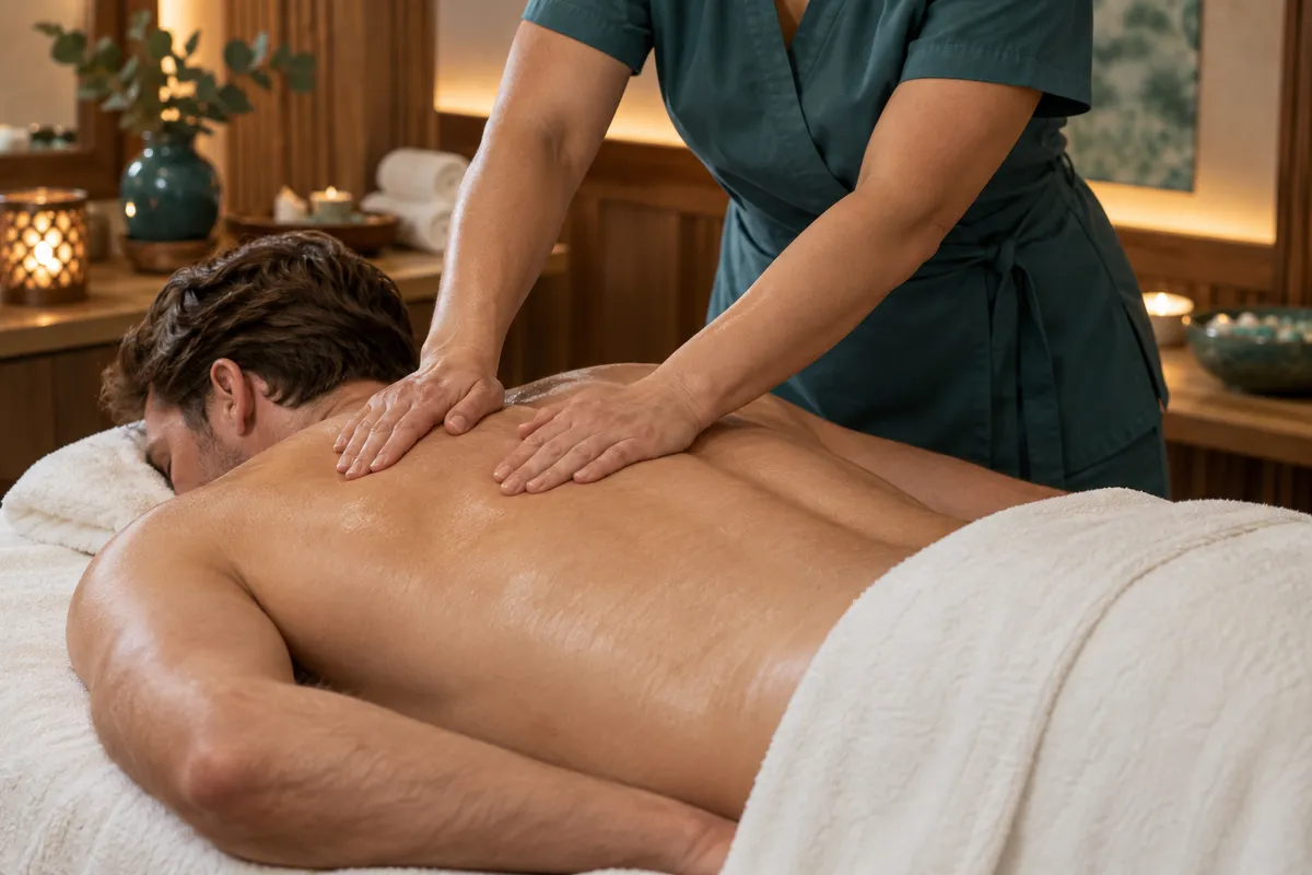 Illustrative back & shoulder massage treatment image