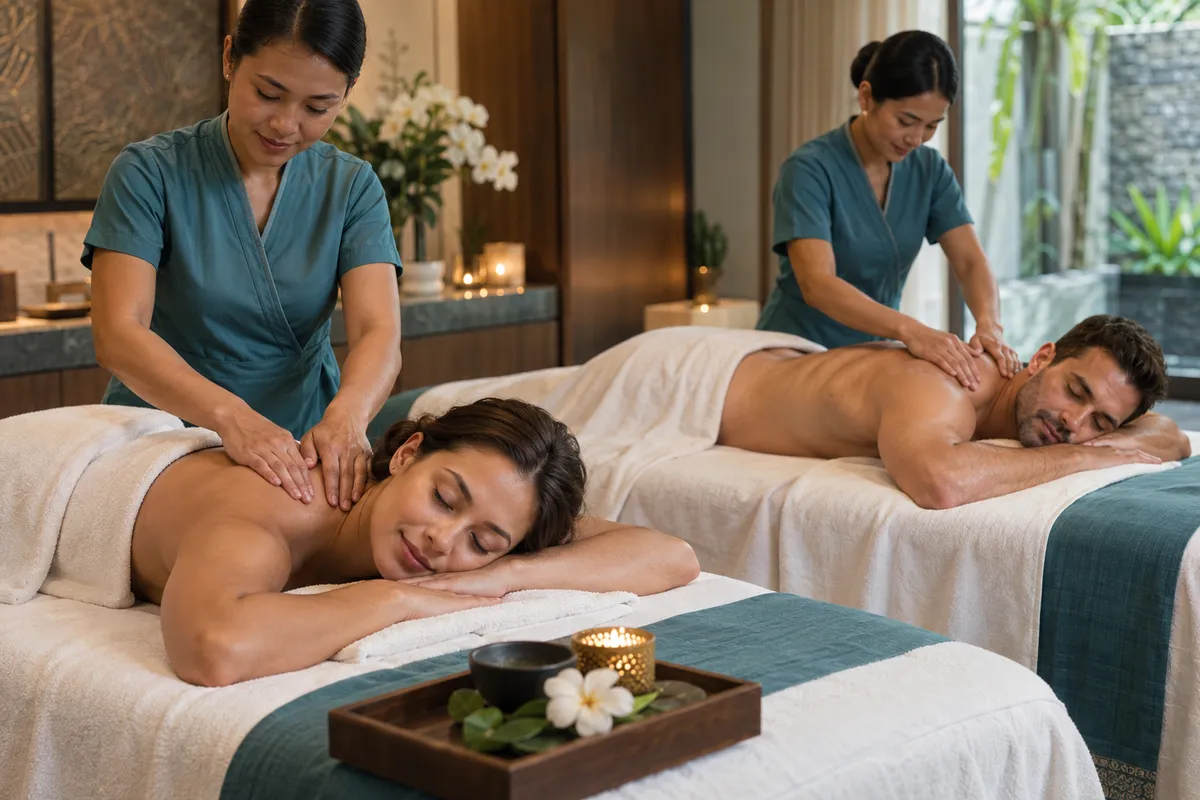 Illustrative couples massage treatment image