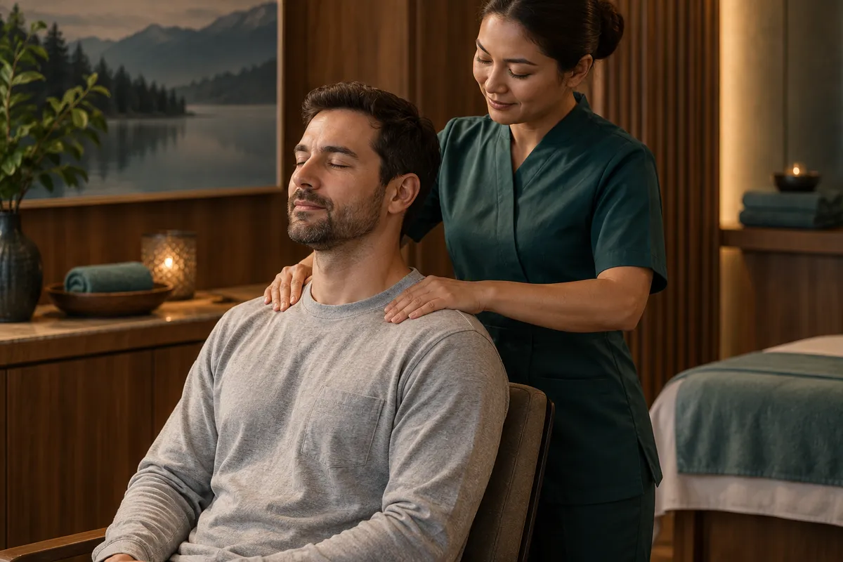 Illustrative women to women massage treatment image